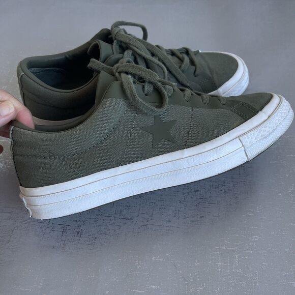 Converse One Star Canvas Ox Olive Green Shoes Size Men 6 Women's 8 - Picture 5 of 14